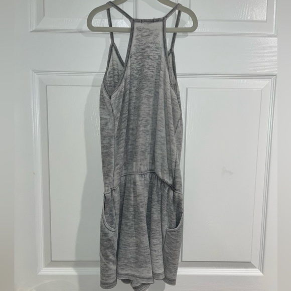 Brandy Melville heather gray waffle texture racer back romper - one size - Picture 2 of 2